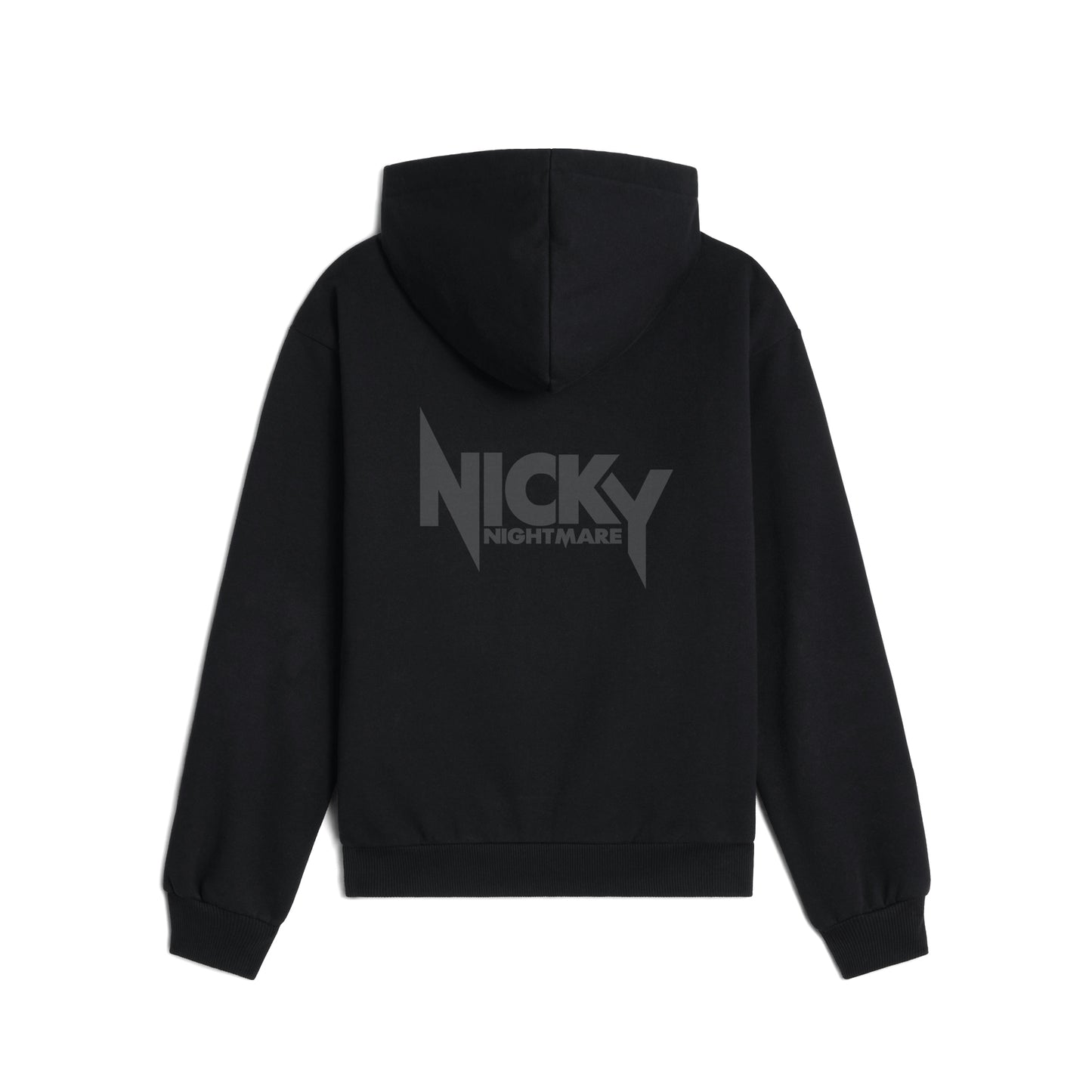 Back Logo Zip Hoodie - Blackout